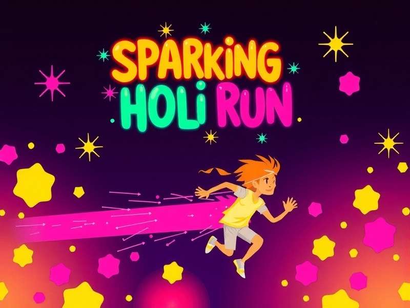 Sparkling Holi Run Game Banner